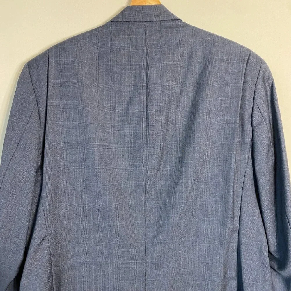 Lauren Ralph Lauren Wool Plaid Sport Coat Men's 42R Dinner Jacket Blazer Navy